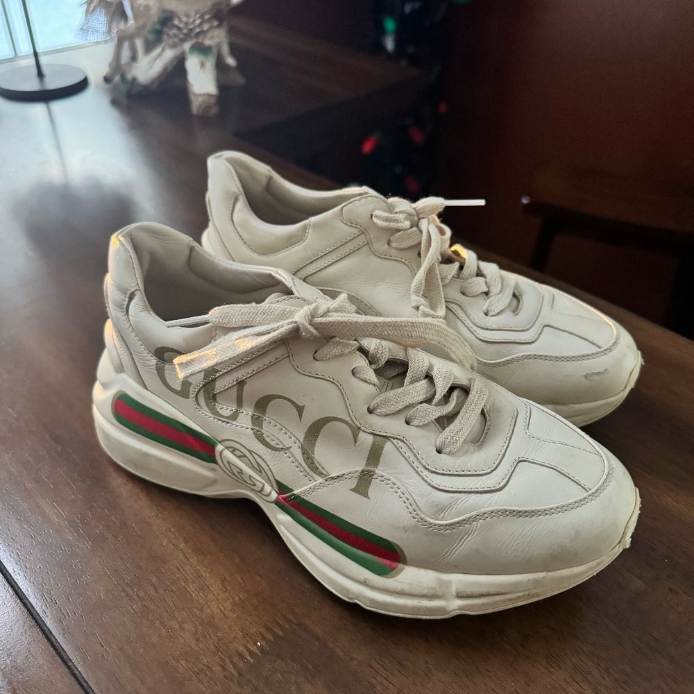 Gucci Women's Rhyton Sneaker with Gucci Logo